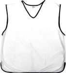 12 X Sports Training Mesh Bibs Football Netball Rugby Hockey Cricket Scrimmage Vests Soccer Sports Club + Carry bag (Senior Adult Youth Junior & Kids) (White, Youth (Small-Medium, 44" Chest))