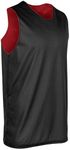 CHAMPRO Polyester Reversible Basketball Jersey, Adult 3X-Large, Black, Scarlet