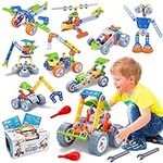 10 in 1 STEM Toys for 5 6 7 8+ Year Old Boy Birthday Gifts Building Kids Ages 4-8 5-7 6-8 Educational Stem Activities Robot Toy Boys 4-6 4-7 Build and Play Construction Set Creative Games