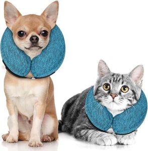 MIDOG Pet Inflatable Collar for After Surgery,Soft Protective Recovery Collar Cone for Dogs and Cats to Prevent Pets from Touching Stitches, Wounds and Rashes