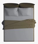 Day Care - 400-Thread Count Hypoallergic 100% Egyptian Cotton - Breathable Elastic Fitted Bedsheet Silver Grey- King Size (72" x 78") 12" Deep Pocket with 2 Peice Pillow Cover Size(18"x28")