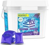 BEBOBLY RV Toilet Treatment Drop Ins, Extra Strength Septic Tank Treatment & Cleaner, Waste Breakdown/Odor Control, RV Black Tank Treatment for RVs, Boats & Portable Toilets, Lavender Flavor, 50 Pack