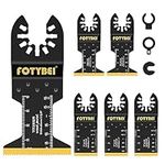 FOTYBEI 5PCS Titanium Oscillating Multi Tool Blades, Oscillating Saw Blades for Wood Metal Plastic Nails Cutting, Fit Dewalt Bosch Milwaukee Makita Rockwell