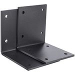 IWONGO Heavy Duty Steel Corner Brackets - 5" x 6" L Shelf Brackets, Thickness 7/32", 90 Degree Countertop Support Fireplace Mantel Brackets