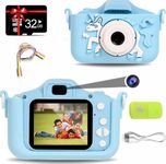 E-Shopzilla Kids Camera -1080P HD Digital camera for 3-9 Year Old Girls and boys/Selfie Camera with Unicorn Soft Silicone Cover, Rechargeable Video Recorder,32GB SDCard,Children Game,2.4 in IPS Screen