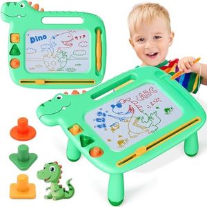 Toddler Toys 2-3, Dinosaur Magnetic Drawing Board Toys for 1 2 3 Year Old Boy Girls,Colorful Magna Sturdy Doodle Board Kids Toys, Etch Sketch Educational Toys for Toddlers 1-3 Easter Birthday Gifts