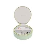 Stackers Sage Green Round Travel Jewellery Box