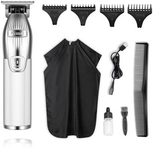 Kemei 0mm Baldheaded Hair Clippers for Men Professional Outliner Cordless Hair Trimmer Beard Trimmer with T Blade Zero Gapped Rechargeable Grooming Kit