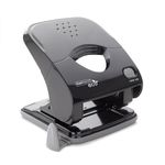 Rapesco 1525 ECO X5-40ps Less Effort 2 Hole Punch, 40 Sheet Capacity, Black