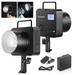 NEEWER Q4 400Ws 2.4G TTL Outdoor Flash (New Appearance), 1/8000 HSS Strobe Studio Photography with 30W Modeling Lamp/400 Flash Full Power/Recycle 0.01-1.2s/21.6V 2800mAh Battery