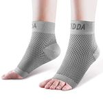 AVIDDA Plantar Fasciitis Socks with Heels Arch Supports, Compression Sleeves Ideal for Arthritis Pain Relief and Suitable for Sports, Ankle Supports for Men and Women Grey-2-M