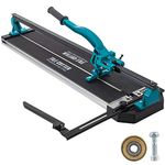 Mophorn Tile Cutter 31 Inch,Manual Tile Cutter Single Rail w/Precise Laser Positioning, Alloy Cutter Wheel with Ergonomic Handle, Accurate Rulers, for Large Tile 0.24"-0.59" Thickness