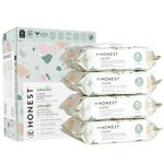 The Honest Company Clean Conscious Unscented Wipes | Over 99% Water, Compostable, Plant-Based, Baby Wipes | Hypoallergenic for Sensitive Skin, EWG Verified | Geo Mood, 288 Count