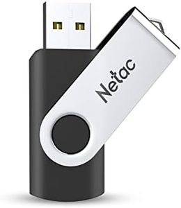 Netac 64GB USB 2.0 Flash Drive, Swivel Design Memory Sticks, Pen Drive, Usb Sticks for Data Storage, Zip Drive and jump Drive with LED Light
