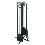 Pilgrim Home and Hearth 18003 Forged Hearth Fireplace Tool Set, 28"/16 lb, Matte Black