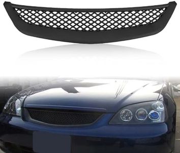 Kspeed Black Mesh Grille Fit 2001 2002 2003 for Civic Coupe/Sedan,JDM Type Front Bumper Grill Guard Replacement Part, KS-WQ-229