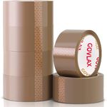 GOVLAX GROUP Premium Brown Low Noise Packing Tape - Heavy Duty & Strong Adhesive Ideal for Packing Boxes, Moving House & Packaging | 66M 48MM 6 Rolls Parcel Tape