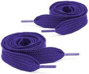 Mercury + Maia Thick Fat Shoe Laces for Sneakers - Chunky Jumbo Wide Shoelaces - Stay Tied - USA Made (1 Pair) (54, PURPLE)
