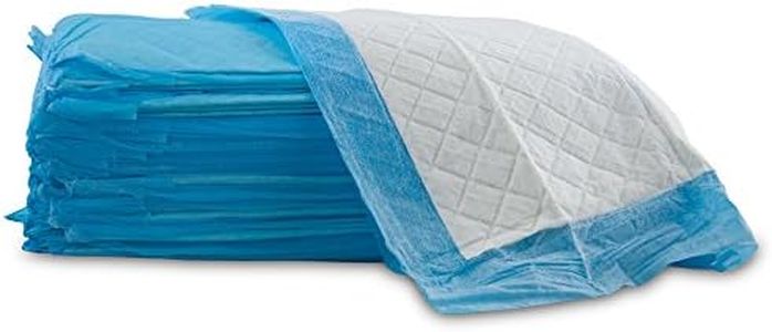 UltraBlok Disposable Incontinence Underpads For Bed + Furniture, White/Blue, Large 23" x 36", 20 CT