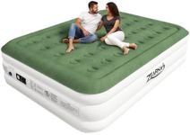 Zearna 203x152x40cm King/Double Inflatable Air Mattress, Air Bed with Built-in Electric Pump, Double Blow Up Mattress in 3 Mins Self-Inflation/Deflation, Guest Airbed for Home Portable Guest Bed
