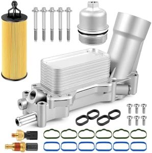 Full Aluminum Oil Filter Housing & Cooler Kit – Leak-Proof Upgrade for Jeep/Dodge/Chrysler/Ram 3.6L V6 Engine (2017-2018), Replace 68310865AB/926-959
