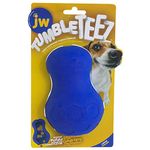 JW Tumble Teez Dog Toy Treat Dispenser Interactive Toy for Dogs Slow Release Treat - Large - Blue