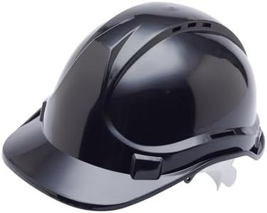 Blackrock Black Hard Hat, Safety Helmet, For Construction, Mens Womens Unisex, Work Hats, Builder, One Size Adjustable Head Strap, HDPE Protection, UK/EU 2016/425 EN937:2012+A1:2012