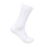 Bonjour Men's Full Length Formal Socks - White, Free Size