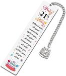 Happy Birthday Bookmark 21st Birthday Gifts for Her Sister Daughter Inspirational Gifts for 21 Year Old Bday Girl Behind You All Your Memories Bookmarks Gifts for Best Friend