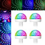 USB Mini Disco Light, 4Packs, ReKeen Sound Activated Strobe USB Party Light DJ LED Lamps for Home Room Party Birthday DJ Bar Karaoke Xmas Wedding Show