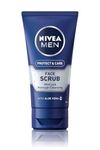 NIVEA MEN Protect & Care Exfoliating Face Scrub (75ml), Invigorating Men's Face Cleanser with Aloe Vera, Face Wash