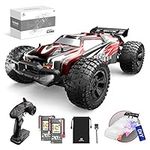 DEERC 9206E Remote Control Car 1:10 Scale Large RC Cars 48+ kmh High Speed for Adults Boys,Girls, Kid,Extra Shell 4WD 2.4GHz Off Road Monster RC Truck,Gift with 2 Battery for 40+ Min Play