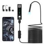 ZXCN Wifi Endoscope Camera 3.5m, USB Endoscope Inspection Camera with 8 LED Lights, Fibre Optic Camera IP68 Waterproof Tube Sink Pipe Drain Camera (8mm) for Android, iPhone, IOS, Samsung, Laptop