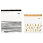 50 IKEA resealable bags (ISTAD) - GREY - ziplock - food freezer sandwich bags - 25 x 1.2L + 25 x 2.5L …