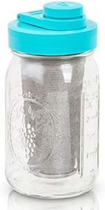 Filter and Mason Jar with Drinking Lid: Stainless Steel Fine Filter and 1 Quart Mason Jar and American-made Drink Lid - Easy Cold Brew at Home!