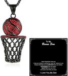 HZMAN Basketball Hoop Necklace for 