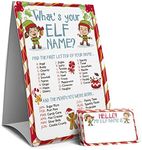 Christmas Games Sign - What's Your Elf Name Game, Christmas games for families, Christmas Party Games, Holiday games（32C）