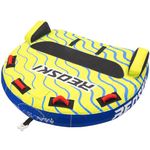 REOSKI Towable Tubes for Boating 2 Person, Heavy Duty Boat Tubes and Towables, Inflatable Water Tubes for Boats to Pull with Fins, Drainage, Quick Connector, Large Capacity