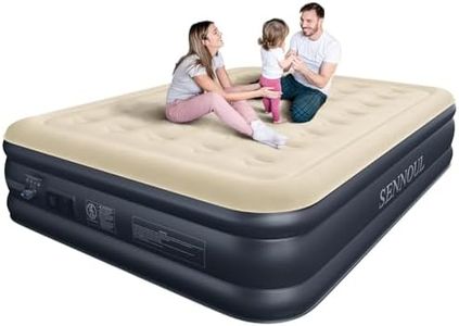 SENNOUL Air Mattress Queen with Built in Pump - Upgraded Blow Up Bed, 2 Mins Quick Self Inflatable/Deflation, 18"/650lbs Max, Strong Support,No Leakage,No Odor,for Home,Guests,Camping,Travel