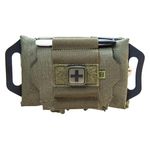 High Speed Gear Pouch - Reflex IFAK System | Roll and Carrier - Med roll Plus Carrier That can be Mounted to The Belt (Olive Drab)