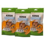 Kittos Cat Treats, Sunfish & Chicken Twirls Strips, Rich Protein Low Fat, Healthy Cat Snacks, Suitable for All Life Stages, 35g Each (Pack of 3)