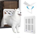 NAMSAN Dog Door for Screen Door, Inside Opening 11 x 13 inches Doggie Door for Sliding Door, Screen Porch Doggy Door Adult Cat Door Magnetic Auto-Closing