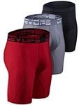 DEVOPS Men's Perfomance Cool Dry Mesh Underwear Boxer Trunk 9-inch Brief (3 Pack) - Multi - Medium