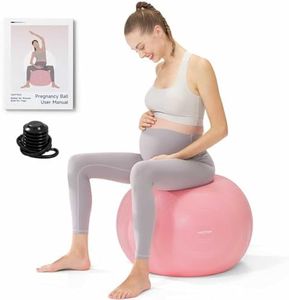 YOTTOY Pregnancy Birthing Ball, 1.8mm Thick Yoga Ball for Prenatal Exercise & Labor Preparation, Includes Pump