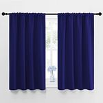 NICETOWN Navy Blue Curtains Blackout Draperies - Home Fashion Thermal Insulated Solid Drape Panels for Kid's Room, Privacy Window Dressing (1 Pair, 42 inchesx 45-Inch)