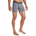 ExOfficio Men's Give-n-Go Sport Mesh 2.0 Boxer Brief 6", Steel Onyx/Black, Medium