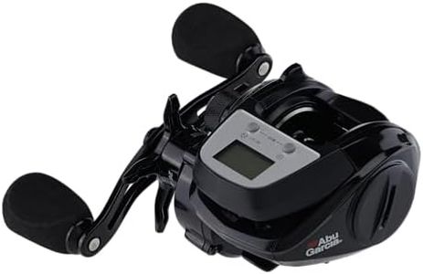 Abu Garcia Max Digital Line Counter Low Profile Baitcast Reel, Size LP (1498366), Carbon Fiber Star Drag, Max of 20lb | 9.0kg, Durable, Lightweight and Strong,Black