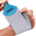 Vissco Wrist Brace (Mild Support), Provides Compression & Support to the Wrist for Sports & Workout - Universal (Grey)