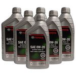 Toyota SAE 0W20 Synthetic Engine Oil 6 Pack (6 Litres)