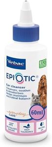 Virbac EpiOtic Cat and Dog Ear Cleaner Solution - Antibacterial and Anti-fungal Dog and Cat Ear Cleaner - 60ml